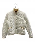 COACHコーチ）の古着「キルティングジャケット」｜ホワイト×ブラウン