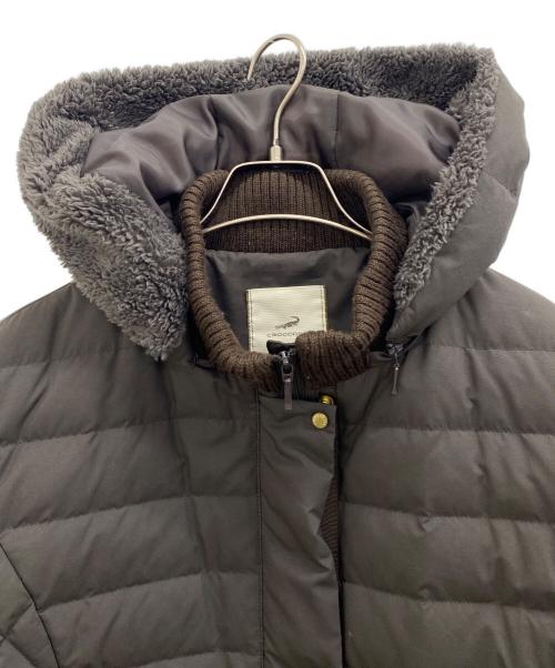 CROCODILE（クロコダイル）CROCODILE (クロコダイル) ダウンコート ブラウン サイズ:LLの古着・服飾アイテム
