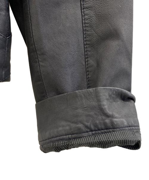 HUGO BOSS（ヒューゴ ボス）HUGO BOSS (ヒューゴ ボス) レザージャケット ブラック サイズ:Sの古着・服飾アイテム