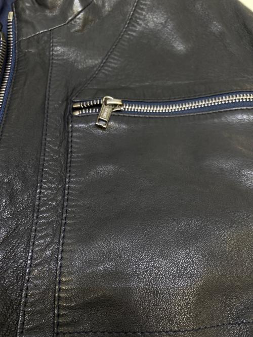 HUGO BOSS（ヒューゴ ボス）HUGO BOSS (ヒューゴ ボス) レザージャケット ブラック サイズ:Sの古着・服飾アイテム