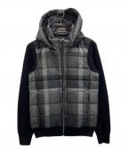 BLACK LABEL CRESTBRIDGEブラックレーベル クレストブリッジ）の古着「フーデッドジャケット」｜ブラック×グレー