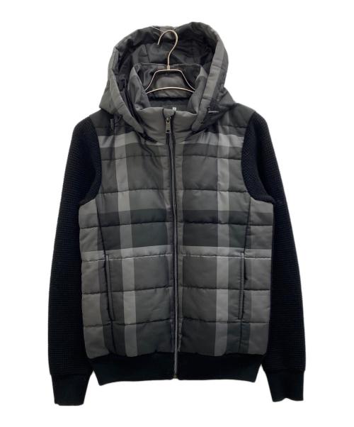 BLACK LABEL CRESTBRIDGE（ブラックレーベル クレストブリッジ）BLACK LABEL CRESTBRIDGE (ブラックレーベル クレストブリッジ) フーデッドジャケット ブラック×グレー サイズ:Mの古着・服飾アイテム