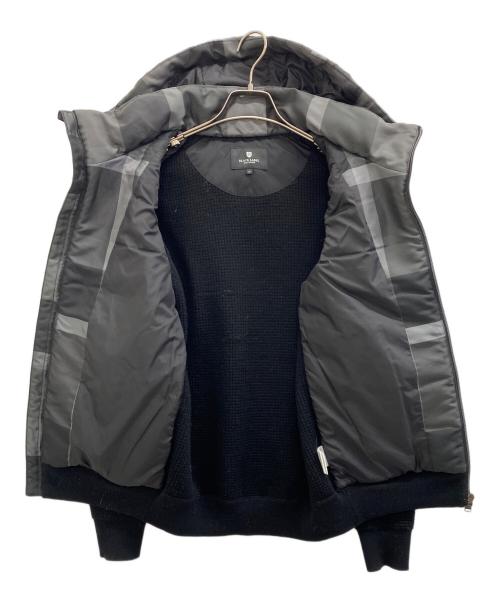 BLACK LABEL CRESTBRIDGE（ブラックレーベル クレストブリッジ）BLACK LABEL CRESTBRIDGE (ブラックレーベル クレストブリッジ) フーデッドジャケット ブラック×グレー サイズ:Mの古着・服飾アイテム