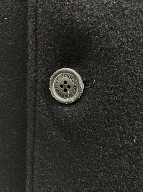 VIKTOR&ROLF（ヴィクター＆ロルフ）VIKTOR&ROLF (ヴィクター＆ロルフ) ウールコート ブラック×ネイビー サイズ:48の古着・服飾アイテム