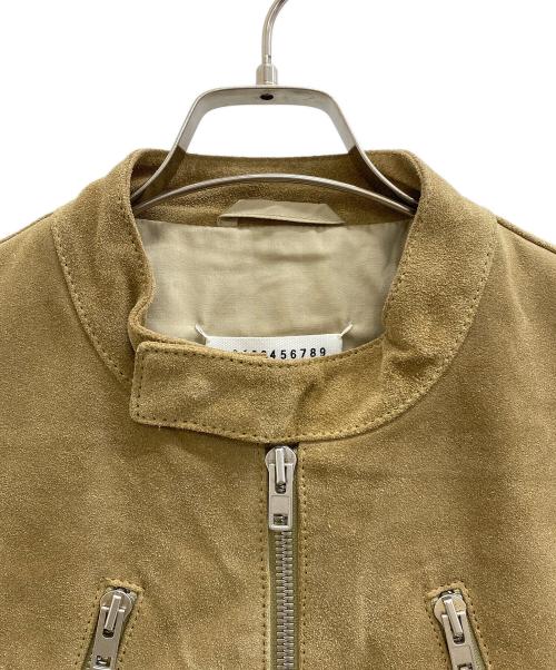 Maison Margiela（メゾンマルジェラ）Maison Margiela (メゾンマルジェラ) 八の字ライダースジャケット ベージュ サイズ:48の古着・服飾アイテム