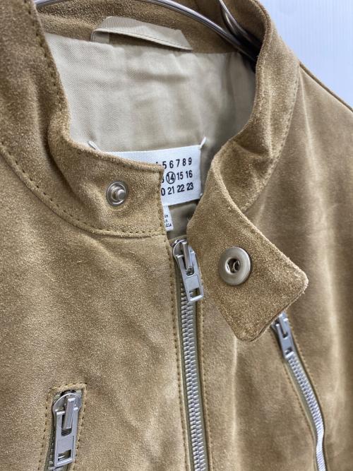 Maison Margiela（メゾンマルジェラ）Maison Margiela (メゾンマルジェラ) 八の字ライダースジャケット ベージュ サイズ:48の古着・服飾アイテム