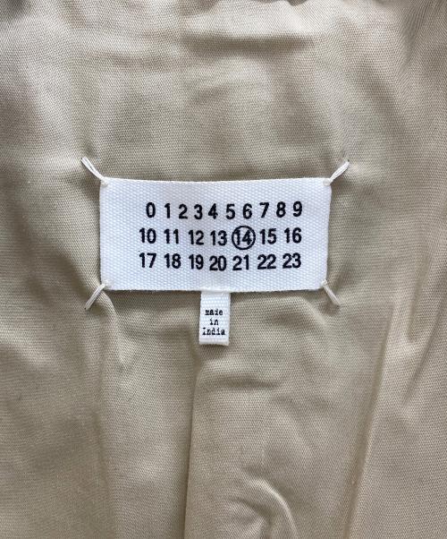 Maison Margiela（メゾンマルジェラ）Maison Margiela (メゾンマルジェラ) 八の字ライダースジャケット ベージュ サイズ:48の古着・服飾アイテム