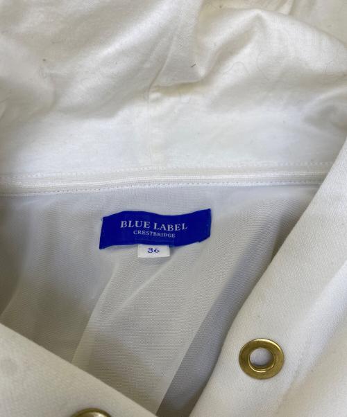 BLUE LABEL CRESTBRIDGE（ブルーレーベルクレストブリッジ）BLUE LABEL CRESTBRIDGE (ブルーレーベルクレストブリッジ) ダンボールパーカードッキングワンピース アイボリー サイズ:36の古着・服飾アイテム