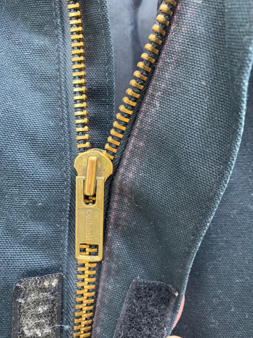 CarHartt（カーハート）CarHartt (カーハート) トラディショナルデトロイトジャケット グリーン×ブラウン サイズ:表記無の古着・服飾アイテム