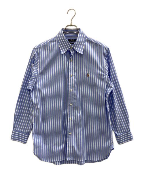 POLO RALPH LAUREN（ポロ・ラルフローレン）POLO RALPH LAUREN (ポロ・ラルフローレン) 長袖シャツ ブルー×ホワイト サイズ:Ｍの古着・服飾アイテム