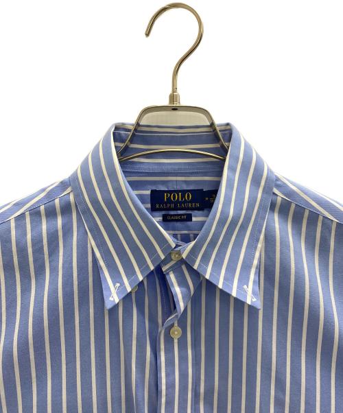 POLO RALPH LAUREN（ポロ・ラルフローレン）POLO RALPH LAUREN (ポロ・ラルフローレン) 長袖シャツ ブルー×ホワイト サイズ:Ｍの古着・服飾アイテム