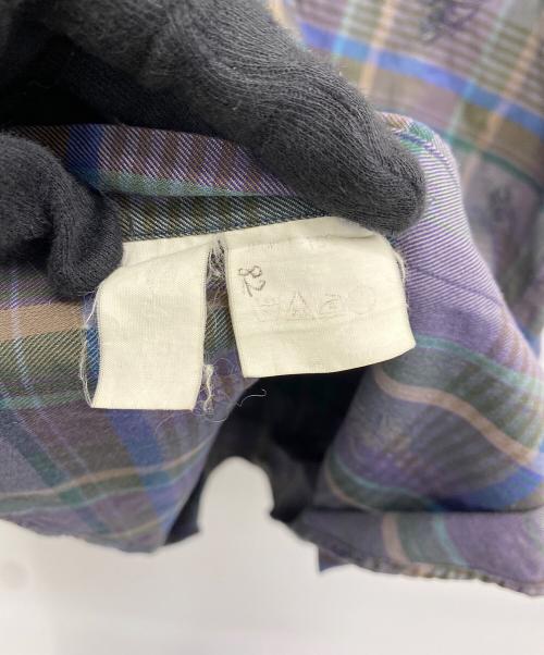 Burberry's（バーバリーズ）Burberry's (バーバリーズ) 長袖シャツ パープル×グリーン サイズ:Mdeiumの古着・服飾アイテム