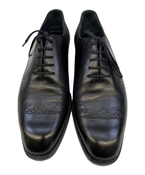 ENZO BONAFE（エンツォボナフェ）Enzo bonafe (エンツォボナフェ) ウィングチップシューズ ブラック サイズ:40の古着・服飾アイテム