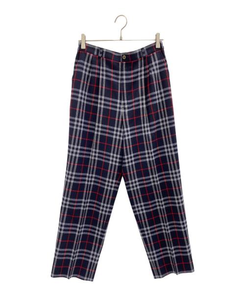 Burberry's（バーバリー）Burberry's (バーバリーズ) チェックパンツ ネイビー サイズ:LLの古着・服飾アイテム