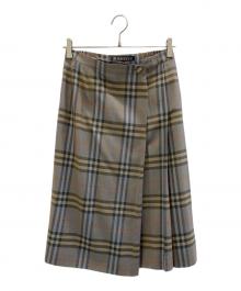 Burberry's（バーバリー）の古着「ラップスカート」｜ベージュ×グレー