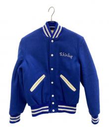 DeLong（デロング）の古着「スタジャン」｜ネイビー