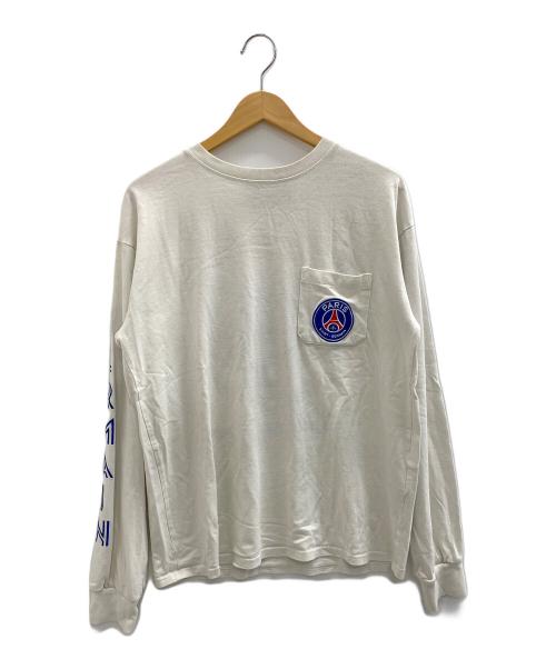 Paris Saint-Germain（パリサンジェルマン）Paris Saint-Germain (パリサンジェルマン) GERMAIN FACE ロングTシャツ アイボリー サイズ:Ｍの古着・服飾アイテム