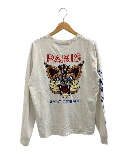 Paris Saint-Germain（パリサンジェルマン）Paris Saint-Germain (パリサンジェルマン) GERMAIN FACE ロングTシャツ アイボリー サイズ:Ｍの古着・服飾アイテム