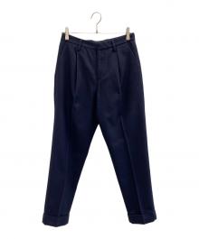 District UNITED ARROWS（ディストリクト ユナイテッドアローズ）の古着「フラノ 1プリーツ パンツ」｜ネイビー