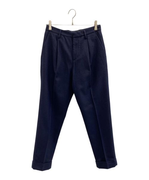 District UNITED ARROWS（ディストリクト ユナイテッドアローズ）District UNITED ARROWS (ディストリクト ユナイテッドアローズ) フラノ 1プリーツ パンツ ネイビー サイズ:42の古着・服飾アイテム