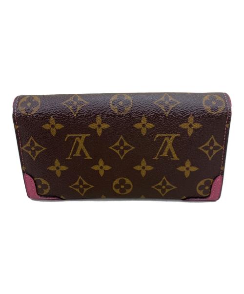 LOUIS VUITTON（ルイ ヴィトン）LOUIS VUITTON (ルイ ヴィトン) ポルトフォイユ・サラ・レティーロ ブラウン×ピンクの古着・服飾アイテム