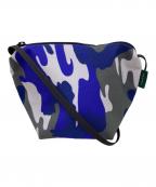 Herve Chapelierエルベシャプリエ）の古着「ナイロン舟型ショルダーバッグS」｜ブルー×ベージュ