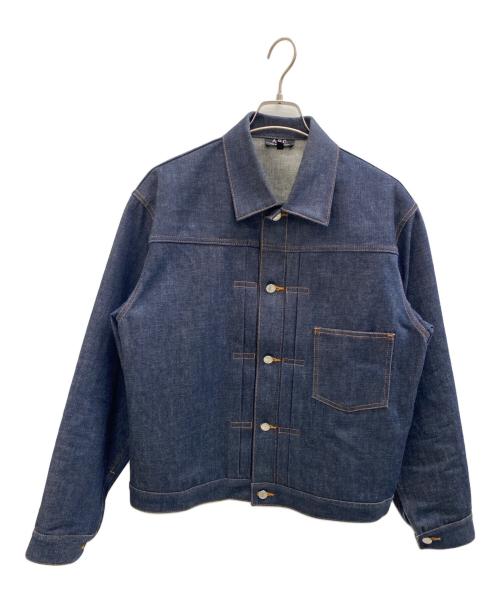 A.P.C.（アーペーセー）A.P.C. (アーペーセー) DENIM BRUT VESTE JEAN JPS リジット 1stタイプ デニムトラッカージャケット インディゴ サイズ:Mの古着・服飾アイテム