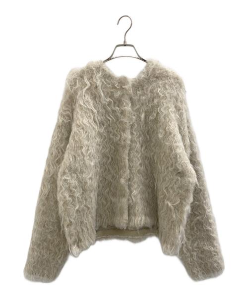 BEARDSLEY（ビアズリー）BEARDSLEY (ビアズリー) ノーカラーコート ライトグレー サイズ:FREEの古着・服飾アイテム