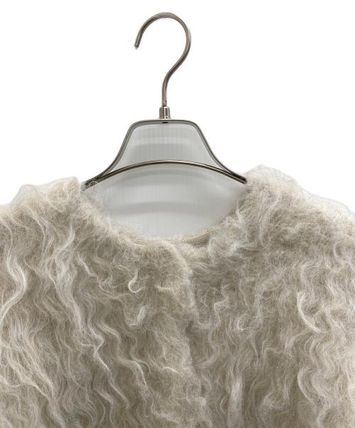 BEARDSLEY（ビアズリー）BEARDSLEY (ビアズリー) ノーカラーコート ライトグレー サイズ:FREEの古着・服飾アイテム