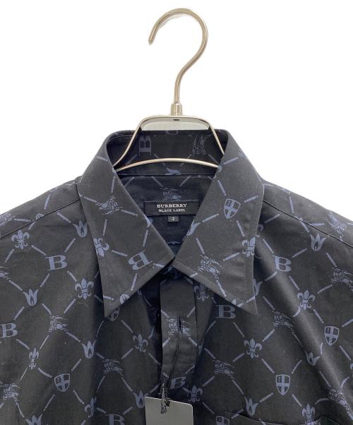 BURBERRY BLACK LABEL（バーバリーブラックレーベル）BURBERRY BLACK LABEL (バーバリーブラックレーベル) 半袖シャツ ブラック サイズ:2 未使用品の古着・服飾アイテム
