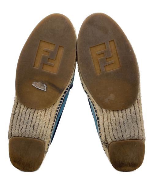 FENDI（フェンディ）FENDI (フェンディ) エスパドリーユ ベージュ×ブルー サイズ:23.5cmの古着・服飾アイテム