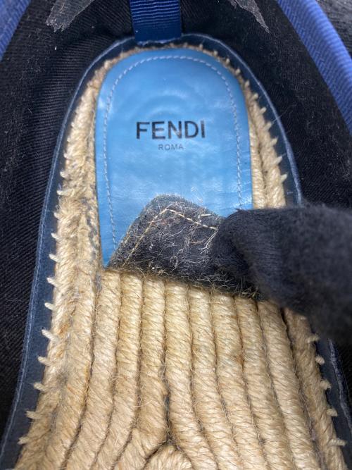 FENDI（フェンディ）FENDI (フェンディ) エスパドリーユ ベージュ×ブルー サイズ:23.5cmの古着・服飾アイテム