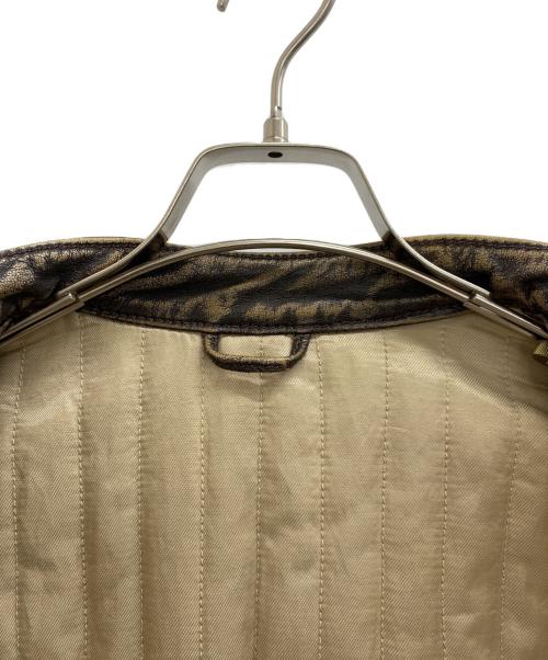 TOMORROW LAND（トゥモローランド）TOMORROW LAND (トゥモローランド) シングルライダースジャケット ブラウン サイズ:Lの古着・服飾アイテム