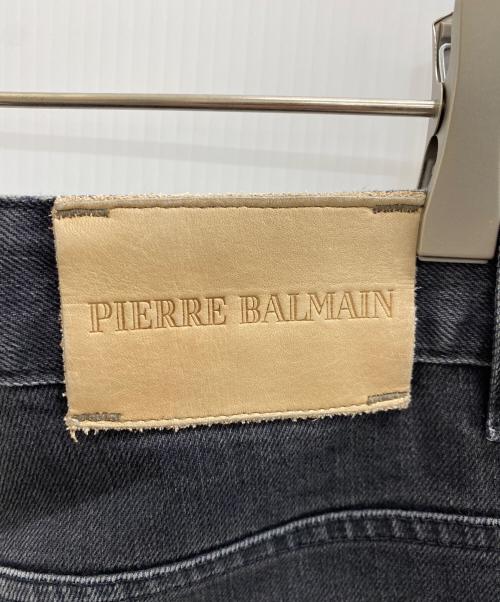 PIERRE BALMAIN（ピエール バルマン）PIERRE BALMAIN (ピエール バルマン) ダメージデニムパンツ ブラック サイズ:SIZE 73.5cm (W29)の古着・服飾アイテム