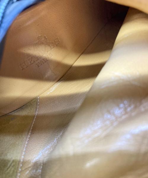 HERMES（エルメス）HERMES (エルメス) 刺繍スウェードロングブーツ ブラック サイズ:36 1/2の古着・服飾アイテム