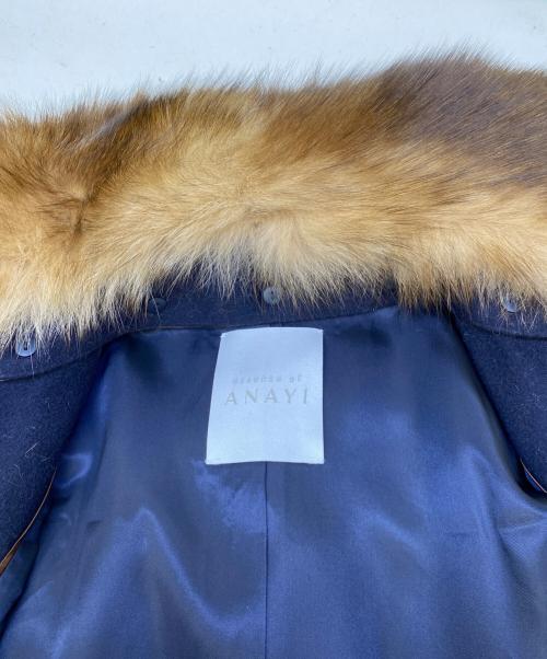 ANAYI（アナイ）ANAYI (アナイ) ウールメルトントレンチコート ネイビー サイズ:36の古着・服飾アイテム