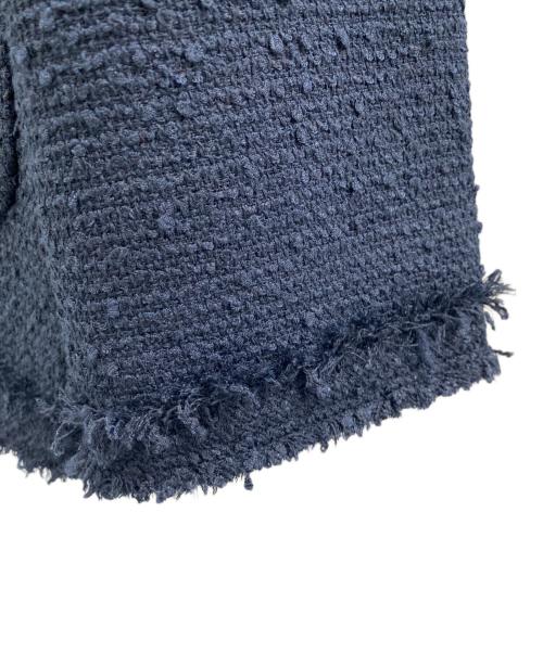 BEAUTY&YOUTH（ビューティーアンドユース）BEAUTY&YOUTH (ビューティーアンドユース) ポリエステルツイードフリンジジャケット ネイビー サイズ:Sの古着・服飾アイテム