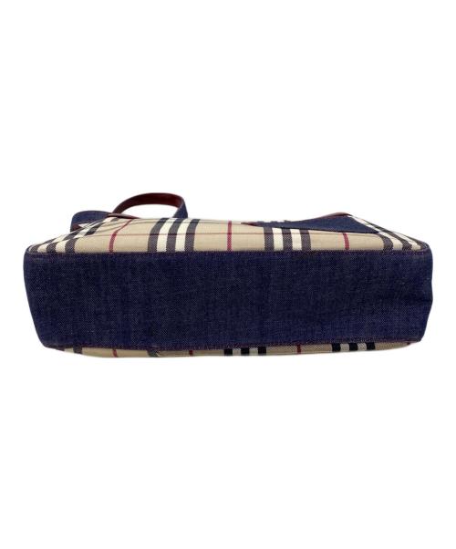 BURBERRY LONDON（バーバリーロンドン）BURBERRY LONDON (バーバリーロンドン) ハンドバッグ ベージュ×ブルーの古着・服飾アイテム