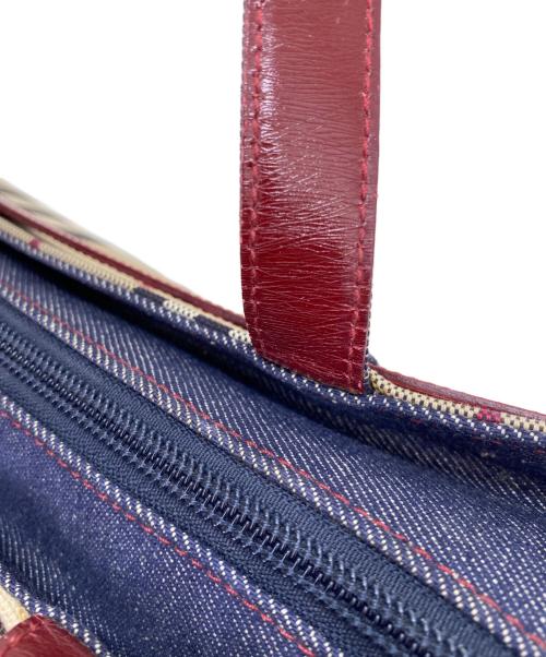 BURBERRY LONDON（バーバリーロンドン）BURBERRY LONDON (バーバリーロンドン) ハンドバッグ ベージュ×ブルーの古着・服飾アイテム