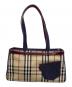BURBERRY LONDON (バーバリーロンドン) ハンドバッグ ベージュ×ブルー：18000円