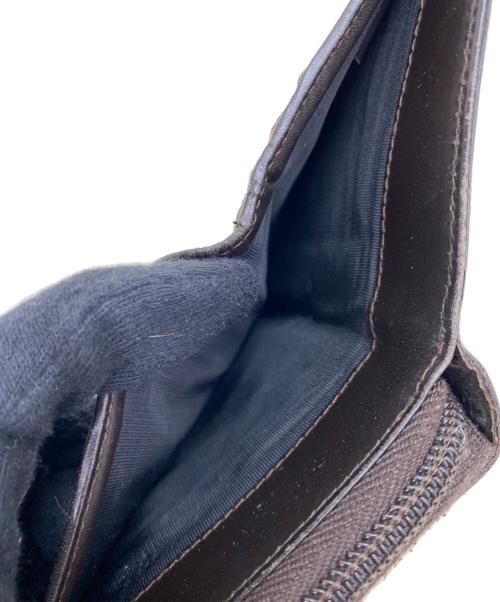 PRADA（プラダ）PRADA (プラダ) 2つ折り財布 ブラウン×アイボリーの古着・服飾アイテム