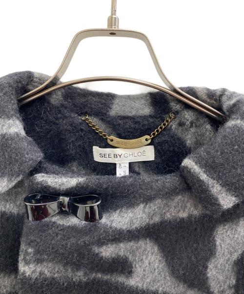 SEE BY CHLOE（シーバイクロエ）SEE BY CHLOE (シーバイクロエ) ウールジャケット グレー×ブラック サイズ: USA 4の古着・服飾アイテム