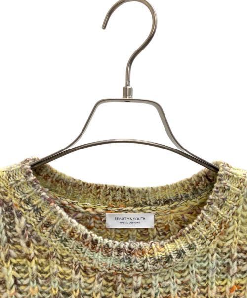 BEAUTY&YOUTH UNITED ARROWS（ビューティーアンドユースユナイテッドアローズ）BEAUTY&YOUTH UNITED ARROWS (ビューティーアンドユースユナイテッドアローズ) 畦ミックスカラークルーネックニットプルオーバー マルチカラー サイズ:Freeの古着・服飾アイテム