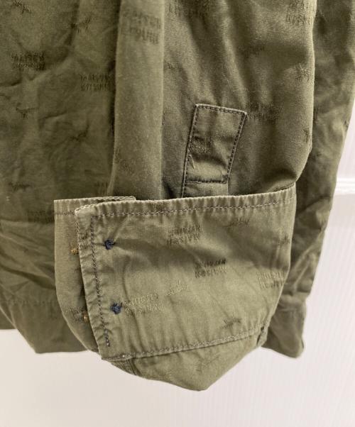 maison kitsune（メゾンキツネ）MAISON KITSUNE (メゾンキツネ) シャツブルゾン グリーン サイズ:Lの古着・服飾アイテム