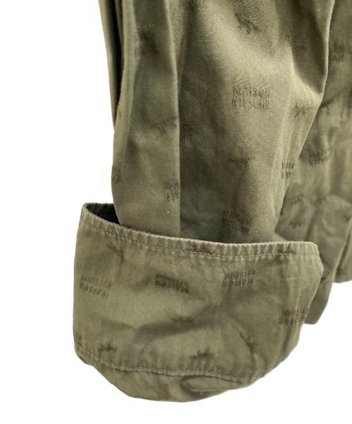 maison kitsune（メゾンキツネ）MAISON KITSUNE (メゾンキツネ) シャツブルゾン グリーン サイズ:Lの古着・服飾アイテム