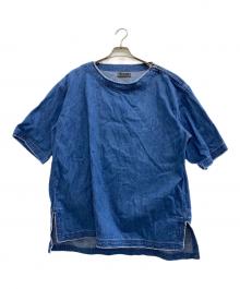 s'yte（サイト）の古着「8OZ DENIM OPEN-SHOULDER SHIRT」｜ブルー