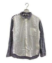 COMME des GARCONS HOMME DEUX（コムデギャルソン オム ドゥ）の古着「長袖シャツ」｜ホワイト×ブルー