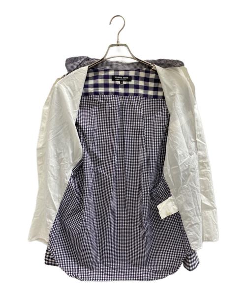 COMME des GARCONS HOMME DEUX（コムデギャルソン オム ドゥ）COMME des GARCONS HOMME DEUX (コムデギャルソン オム ドゥ) 長袖シャツ ホワイト×ブルー サイズ:Lの古着・服飾アイテム