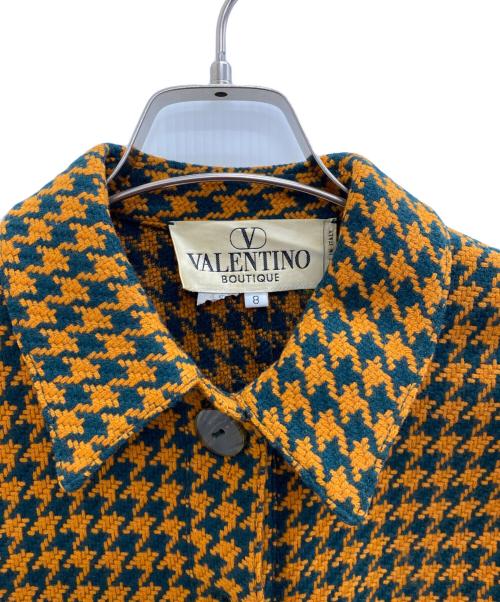 VALENTINO（ヴァレンティノ）VALENTINO (ヴァレンティノ) ウールジャケット グリーン×オレンジ サイズ:8の古着・服飾アイテム