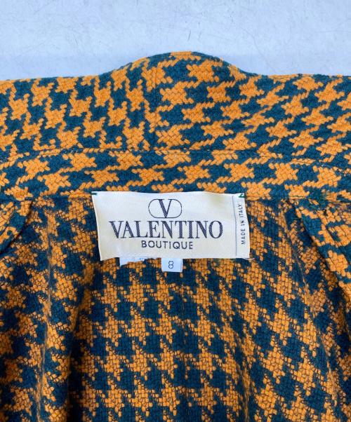VALENTINO（ヴァレンティノ）VALENTINO (ヴァレンティノ) ウールジャケット グリーン×オレンジ サイズ:8の古着・服飾アイテム